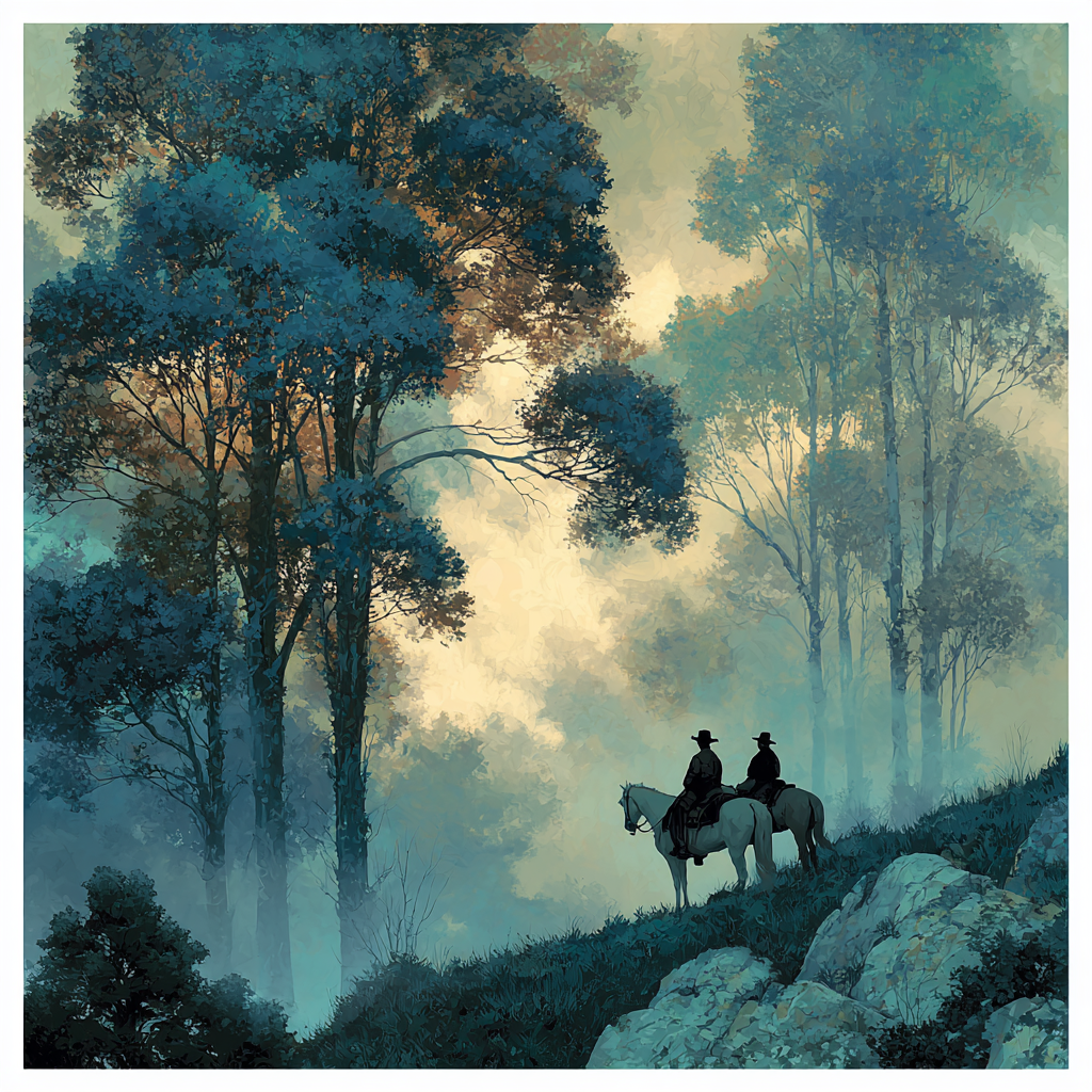 Giorgione Inspired Evening Encounter paint by number