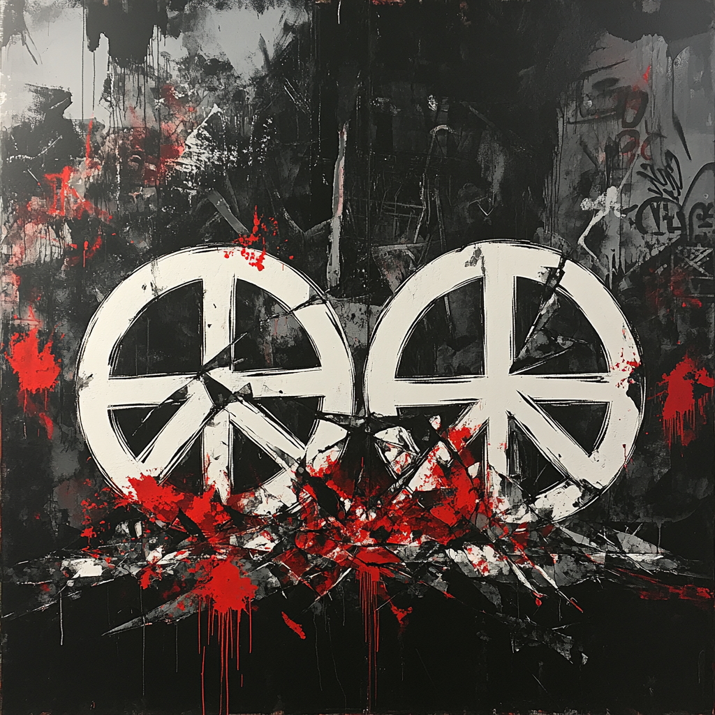 Banksy Inspired Anti-War Protest paint by numbers