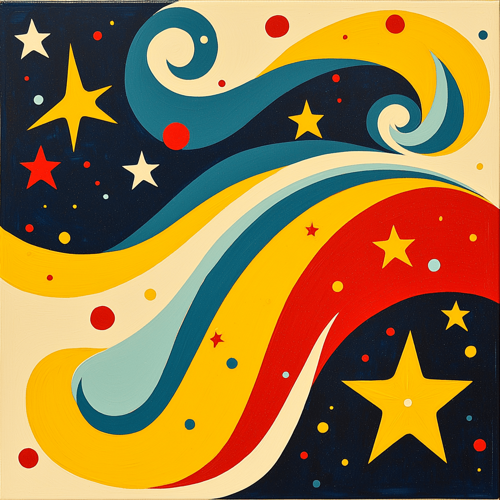 Joan Miró Inspired Whimsical Starry Dreams Paint By Numbers