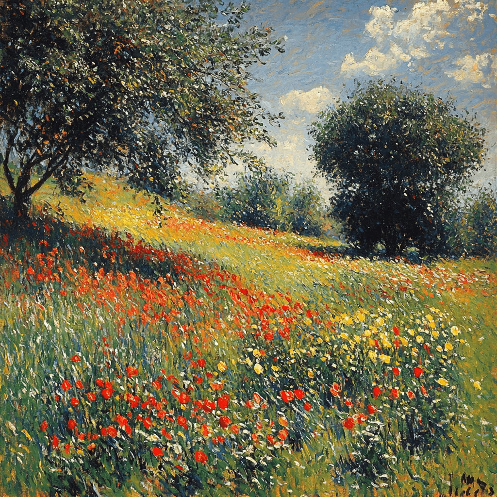 Claude Monet Inspired Impressionist Summer Meadow Paint By Numbers Kits