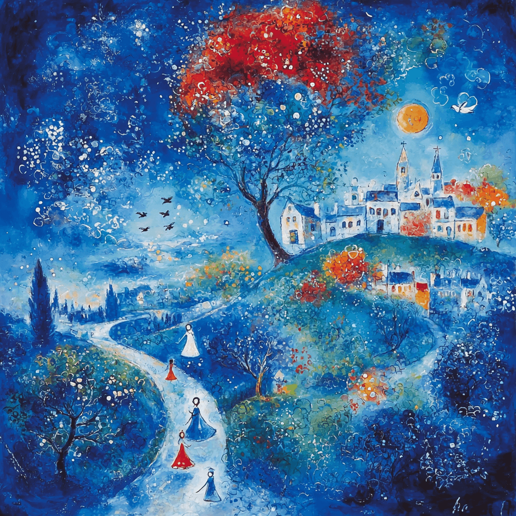 Marc Chagall Inspired Chagall's Dreamscape Paint By Number