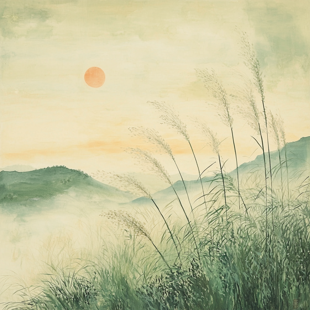 Zhao Mengfu Inspired Breezy Meadow Whispers Numbered Painting Kits