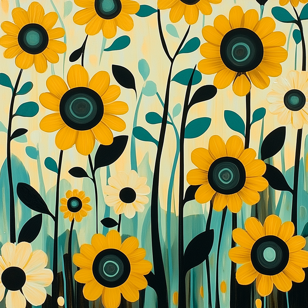 Yayoi Kusama Inspired Infinite Loop Garden DIY paint by numbers
