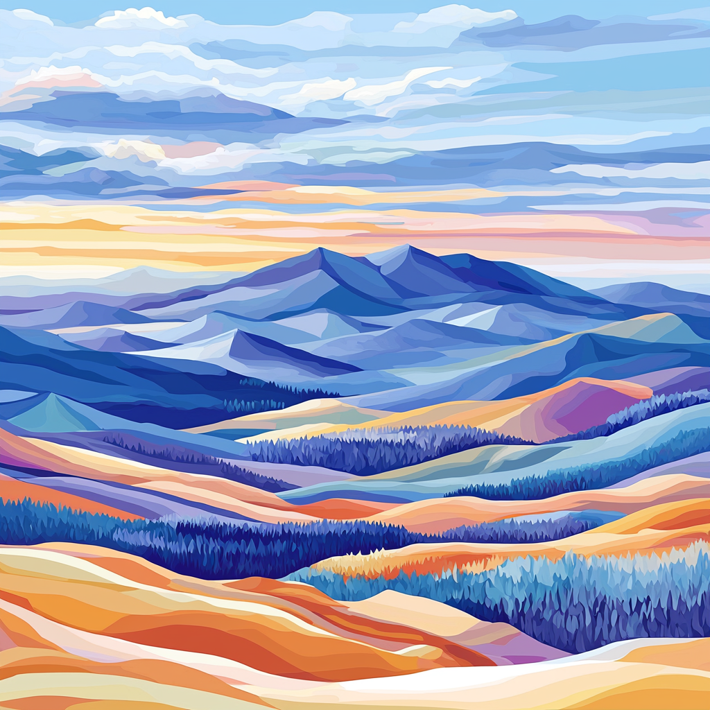 Paul Cézanne Inspired Mountain Mirage Painting Number Kit