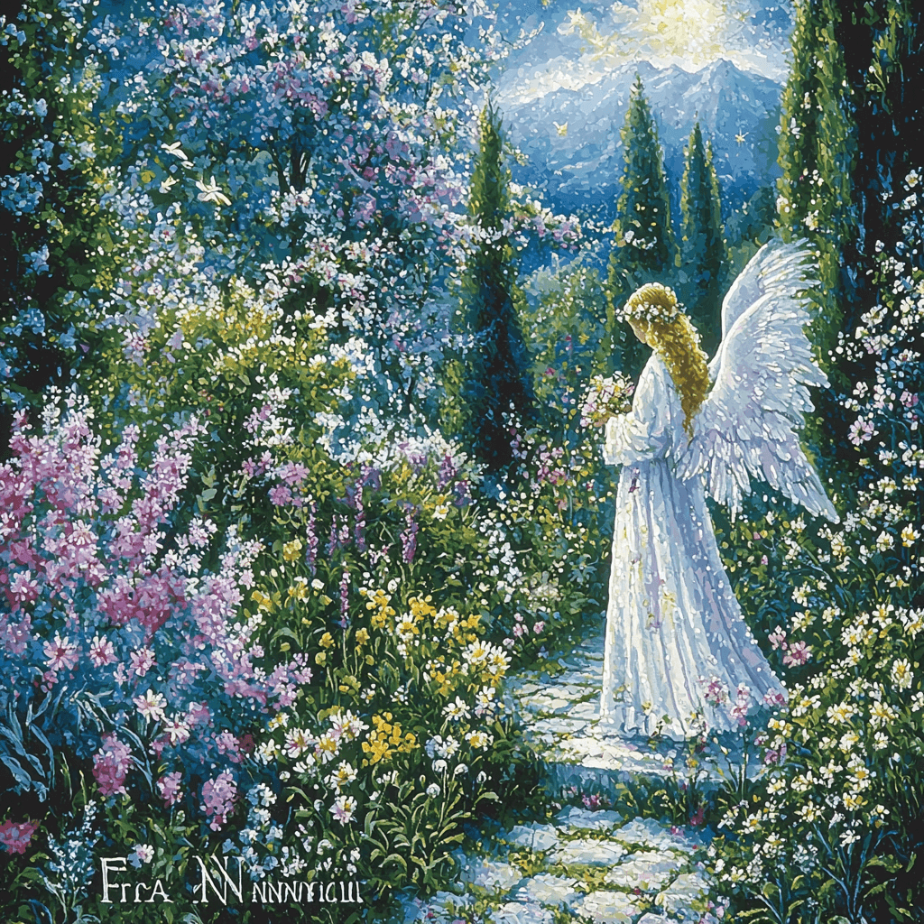 Fra Angelico Inspired Heavenly Garden Paint By Color