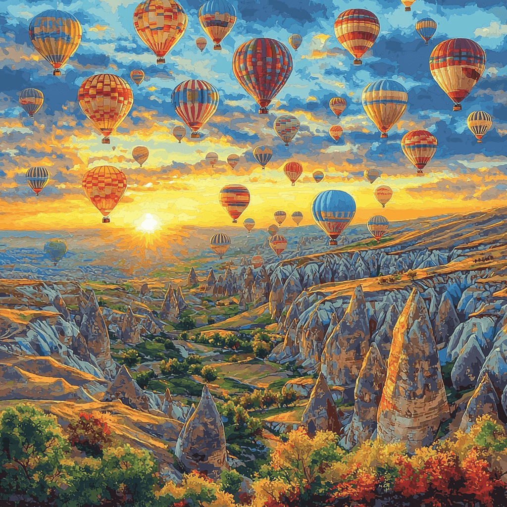 Cappadocia Hot Air Balloons - Turkey Paint By Numbers Kits