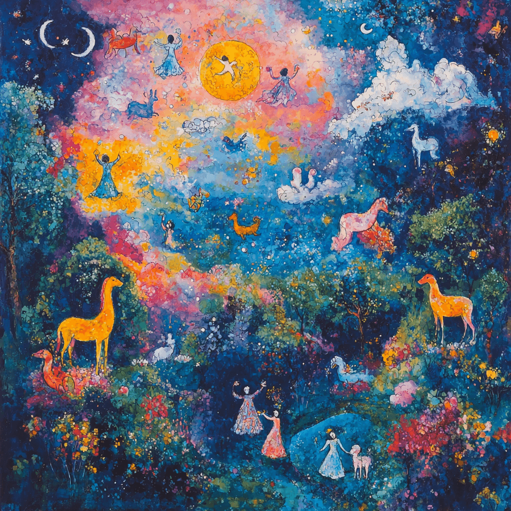 Marc Chagall Inspired Mystical Journeys Painting Number Kit