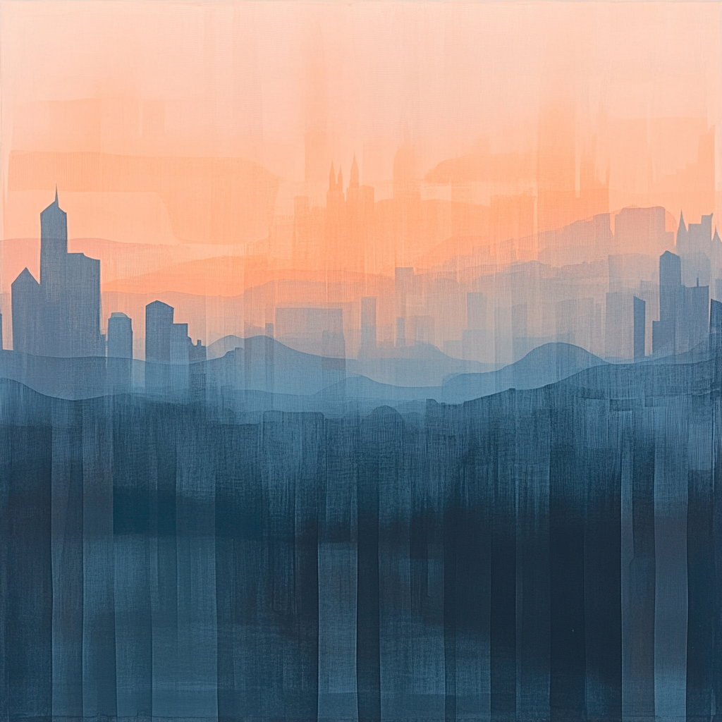 Edgar Degas Inspired City Fog Melody paint by numbers