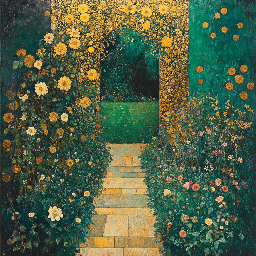 Klimt Inspired Floral Harmony Paint by numbers art