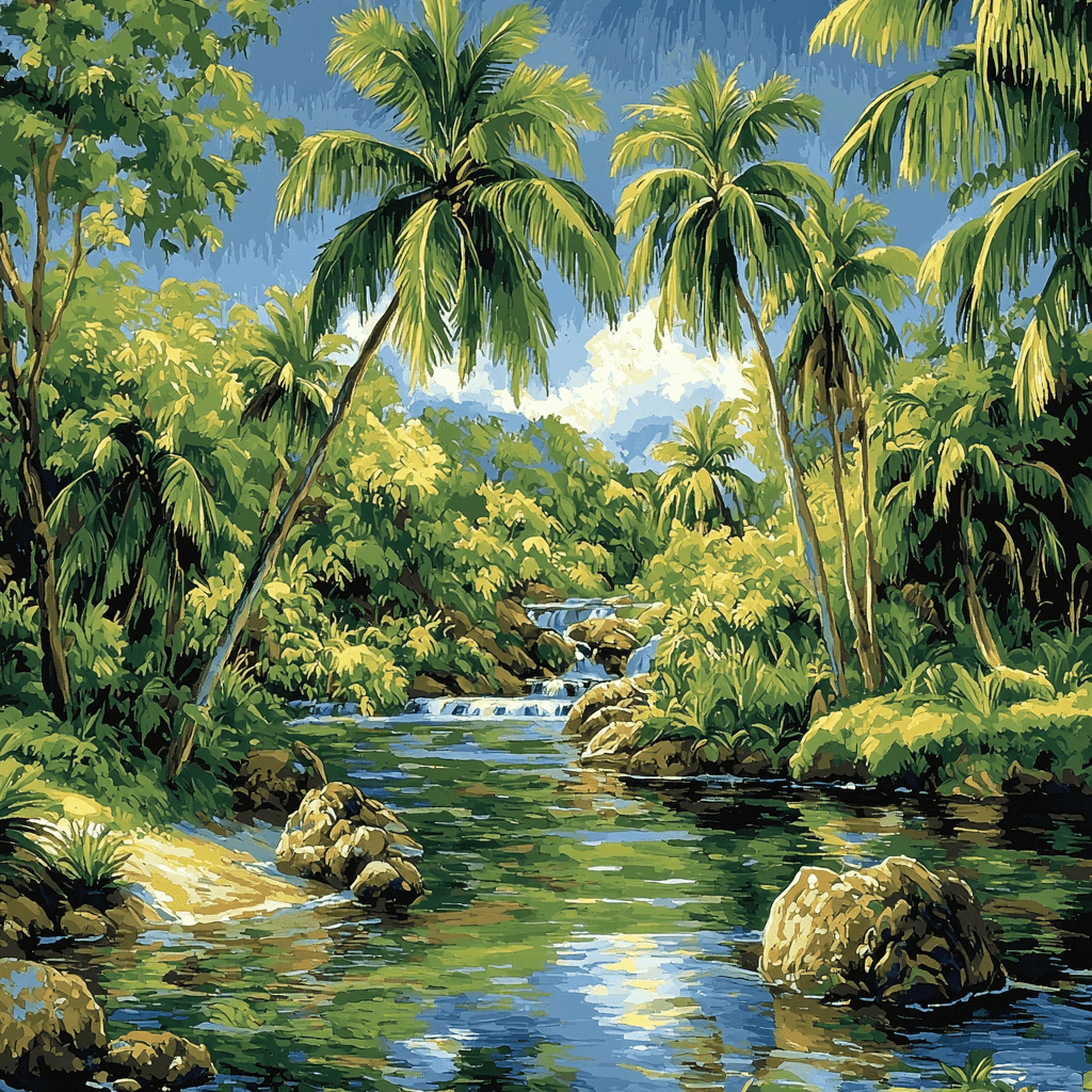 Paul Gauguin Inspired Peaceful Oasis DIY Paint By Numbers