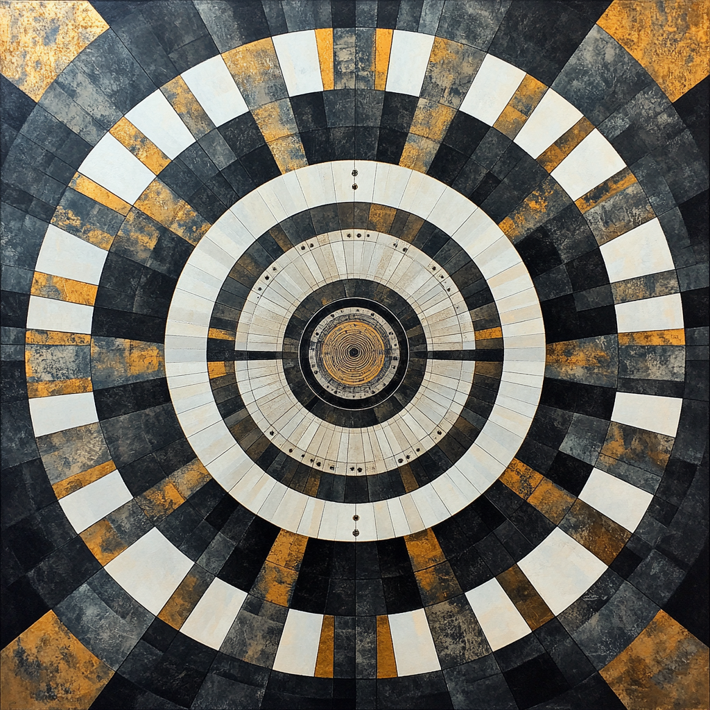 M.C. Escher Inspired Celestial Tessellation Clockwork paint by numbers