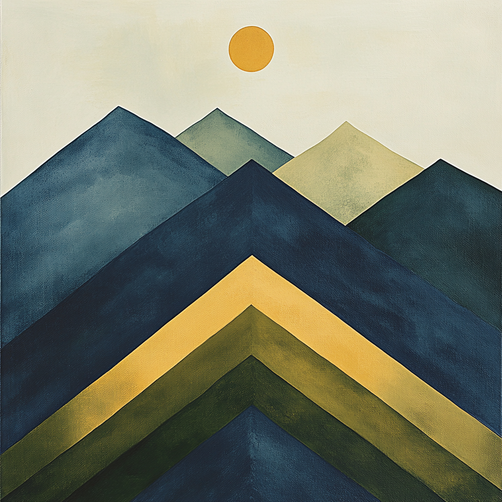 Paul Klee Inspired Alpine Rhapsody paint by color