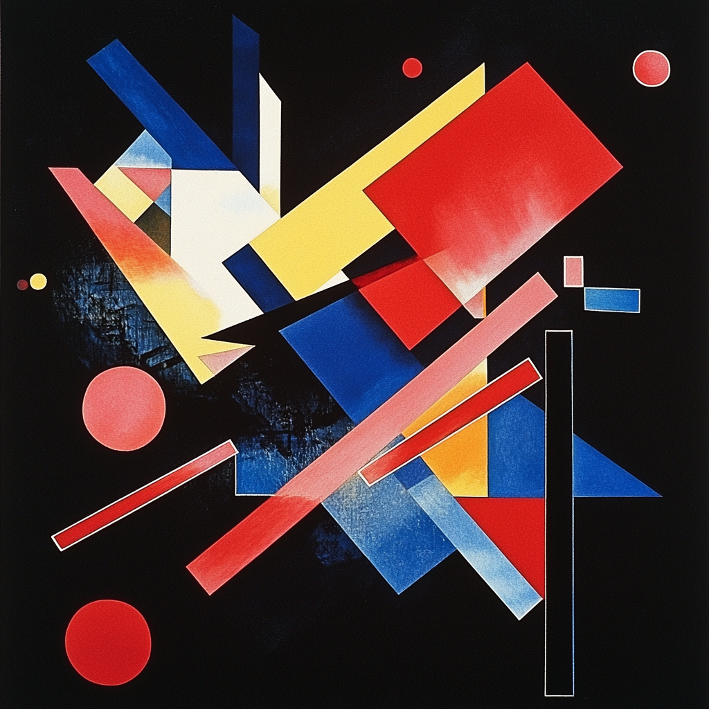 Kazimir Malevich Inspired Dynamic Geometry Numbered Painting Kits