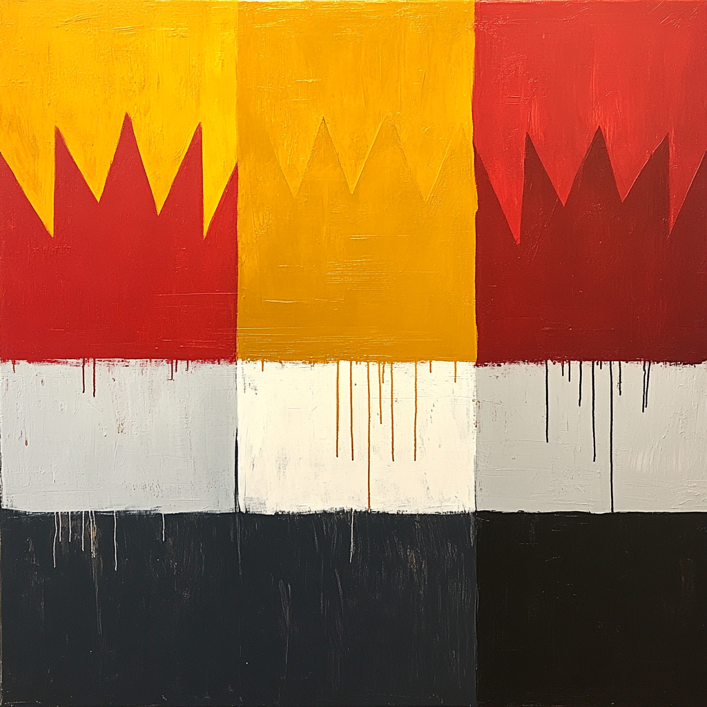 Jean-Michel Basquiat Inspired Solar Syntax paint by numbers