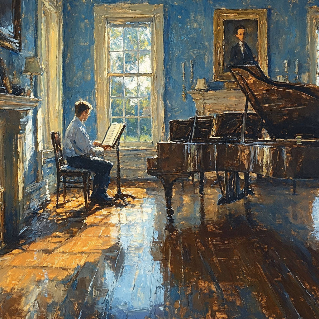 Vermeer Inspired Music Lesson DIY paint by numbers