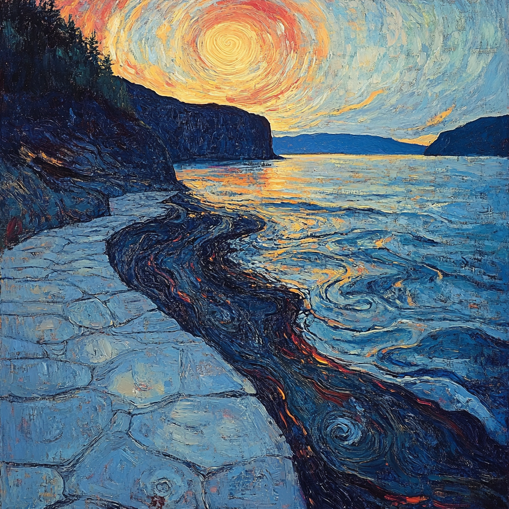 Edvard Munch Inspired Fjord Twilight Painting by numbers kit