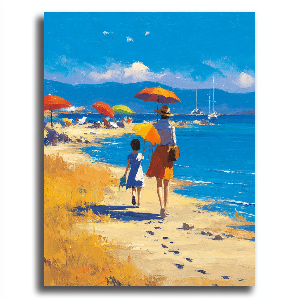 Seaside Memories With Mom Numbered Painting Kits