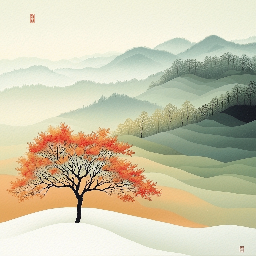 Zhao Mengfu Inspired Simplicity Of The Seasons DIY Paint By Numbers