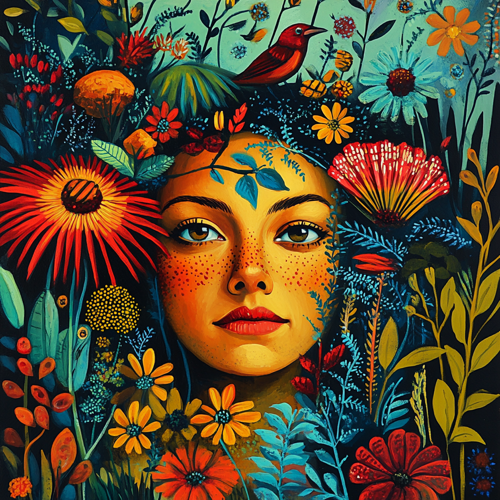 Frida Kahlo Inspired Garden Of Symbols Paint by numbers kits