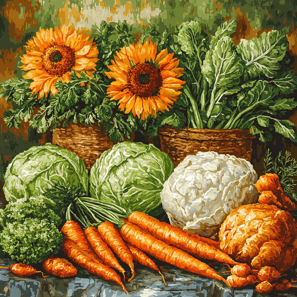 Vincent Van Gogh Inspired Van Gogh's Vibrant Vegetables Painting Number Kit