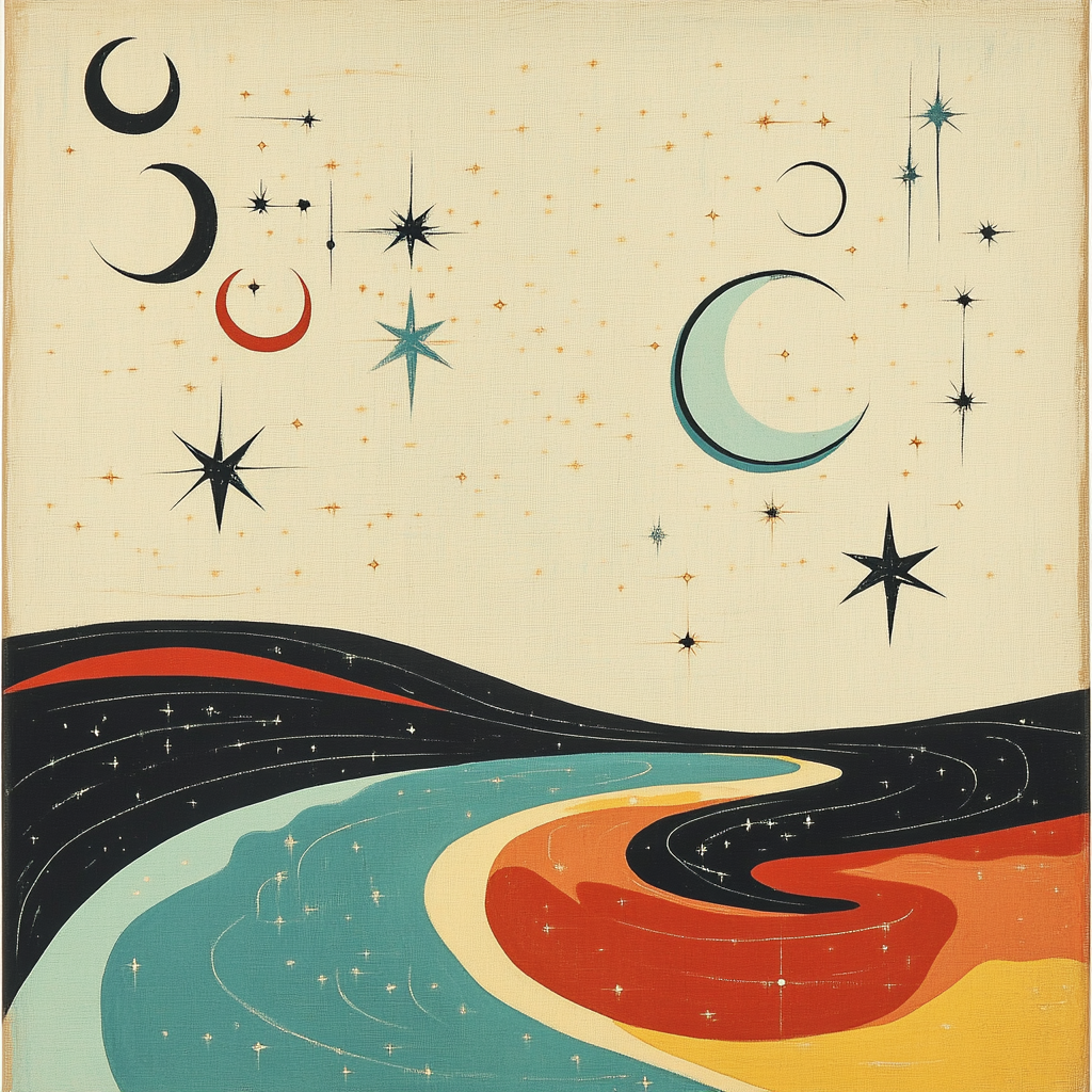 Joan Miró Inspired Celestial Tide Of Silent Constellations Paint by numbers art