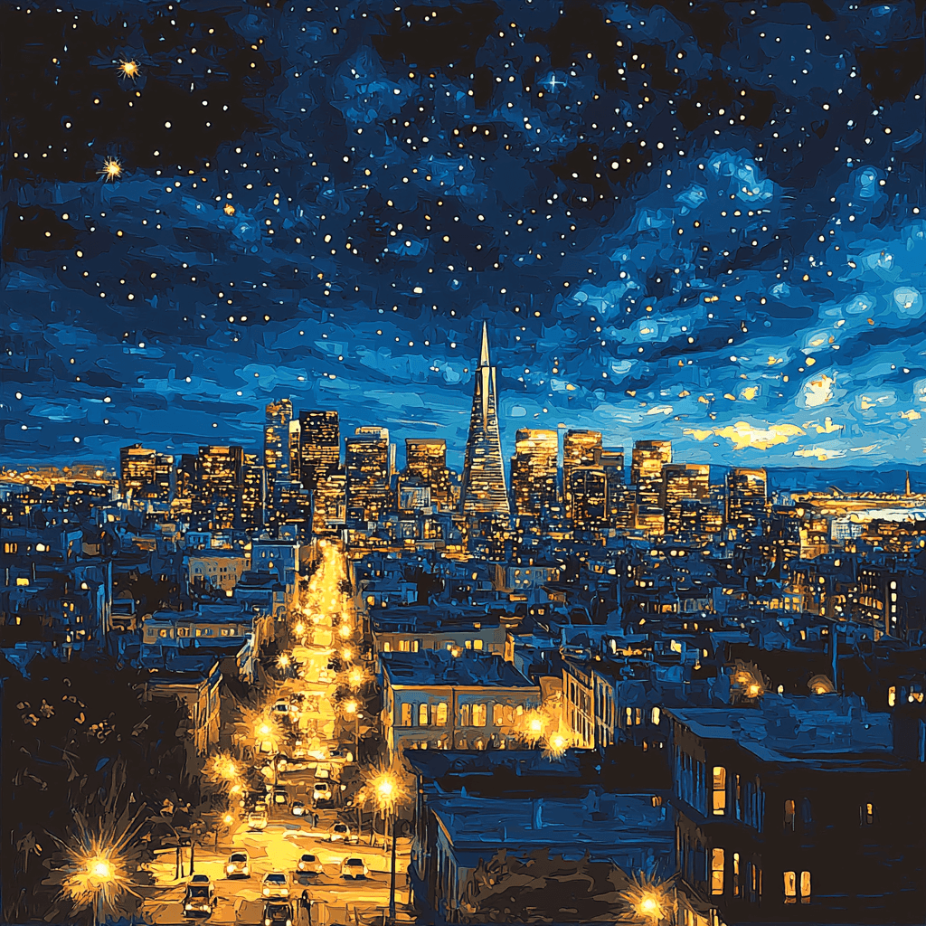 Edward Hopper Inspired Moonlit Cityscape Numbered Painting Kits