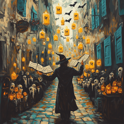 Sorcerer Street Music Of Candled Alley Numbered painting kits