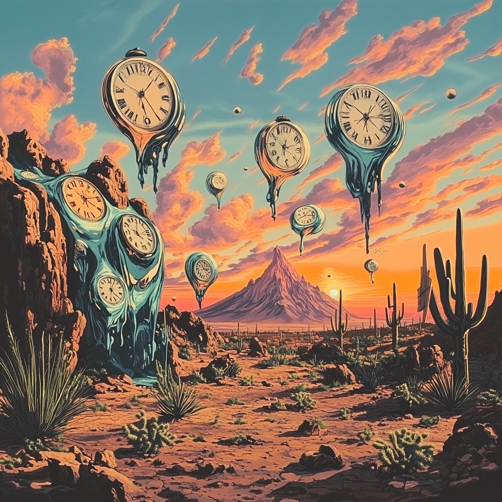 Salvador Dali Inspired Surreal Desert DIY paint by numbers