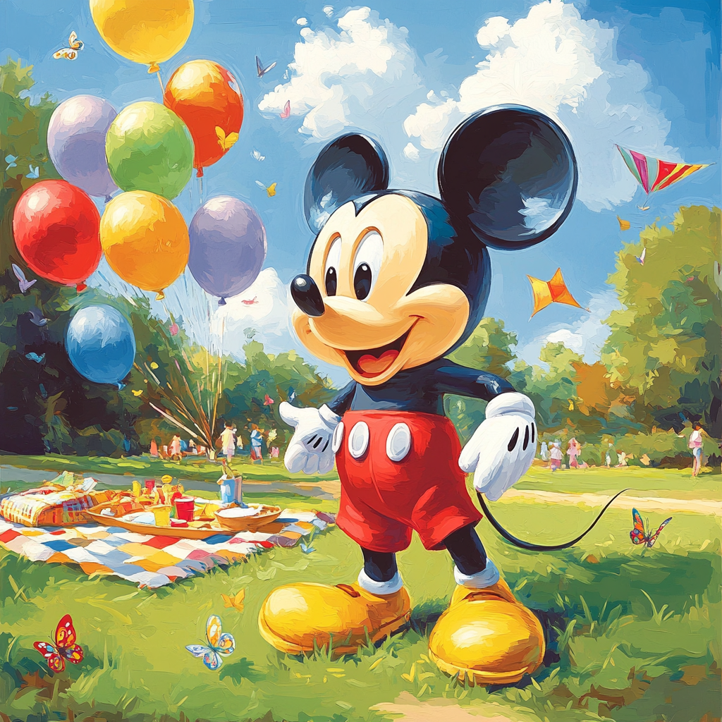 Adventure With Mickey Mouse Paint by numbers art