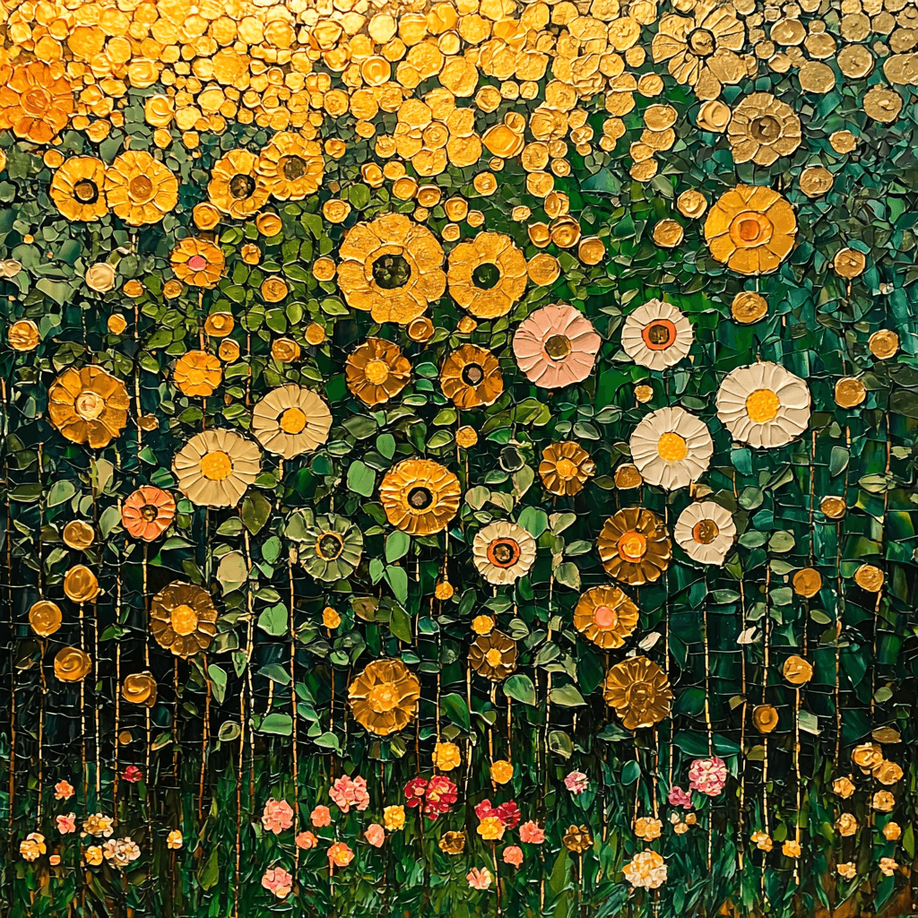 Gustav Klimt Inspired Golden Era Garden Elegance Paint By Numbers