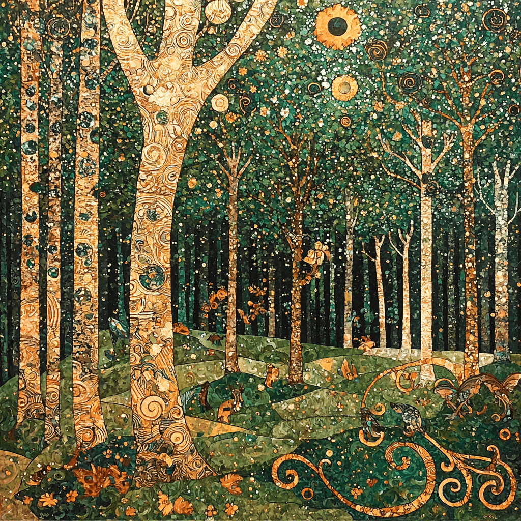 Klimt Inspired Magical Woods Paint By Numbers Kits
