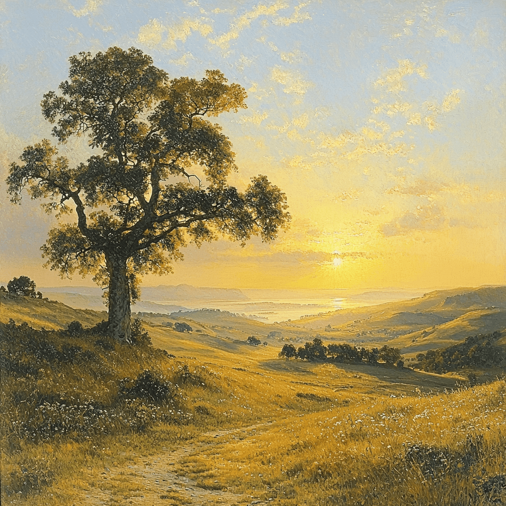 Albert Bierstadt Inspired Radiant Horizon Paint By Color