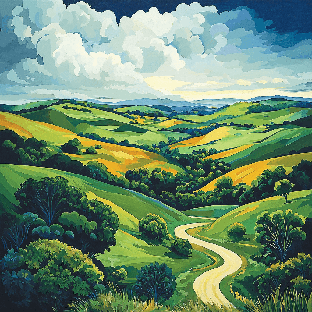 Georgia O'Keeffe Inspired O'Keeffe's Verdant Valleys Numbered Painting Kits