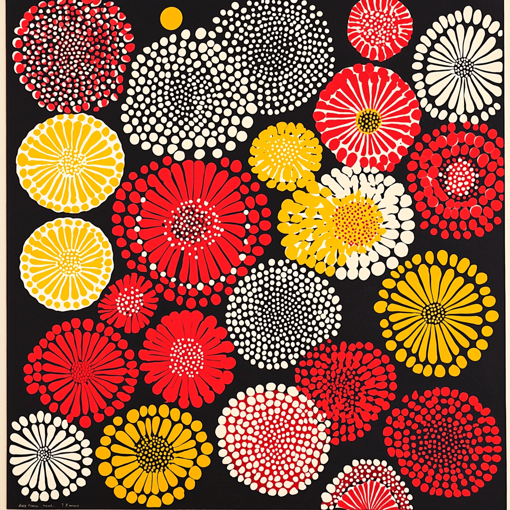 Yayoi Kusama Inspired Whimsical Polka Dreams Paint By Number