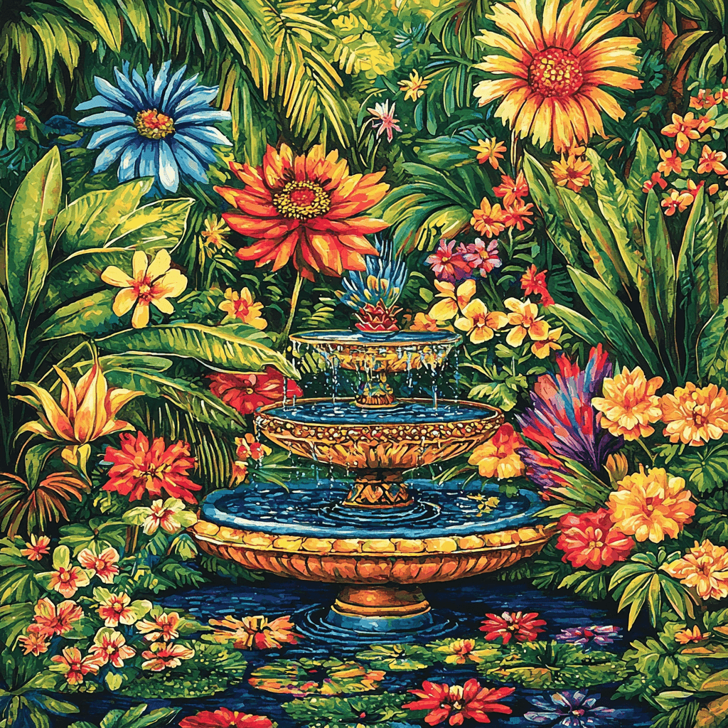 Frida Kahlo Inspired Frida's Garden Sanctuary Paint By Numbers