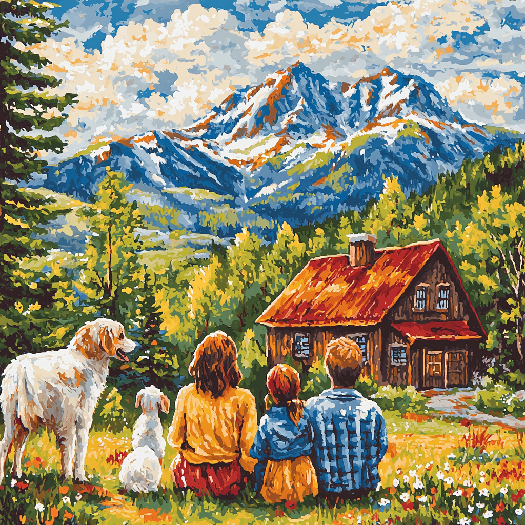 Family Bonding Numbered Painting Kits