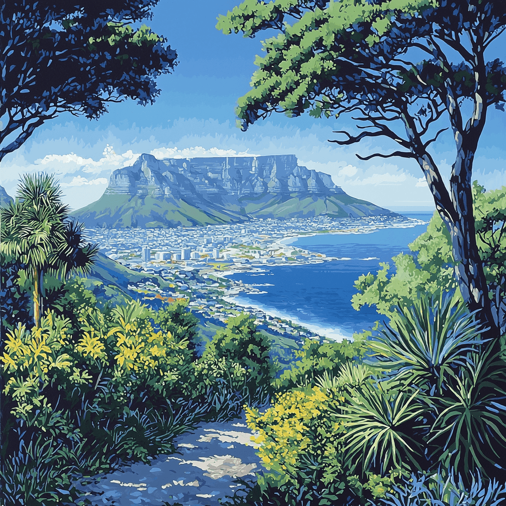 Cape Town's Table Mountain Numbered Painting Kits