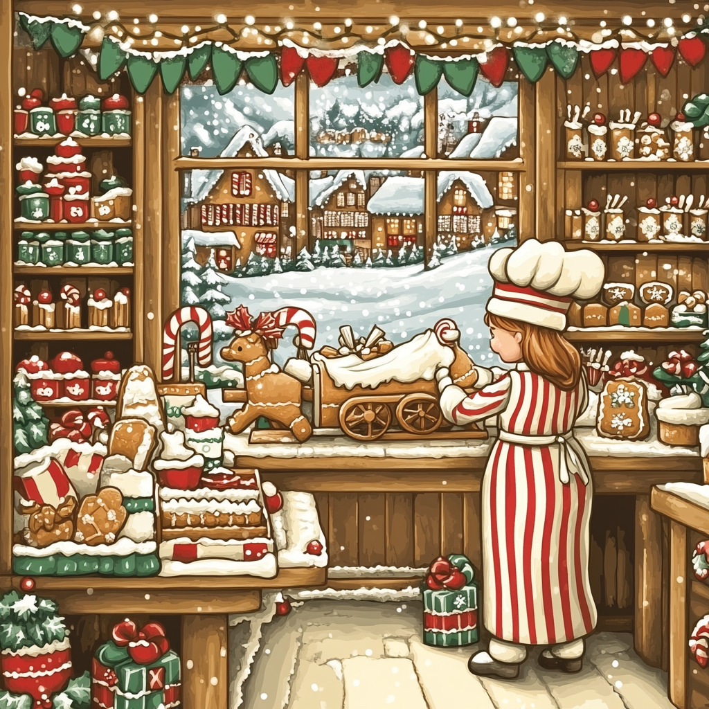 Goofy Gingerbread Workshop Numbered painting kits