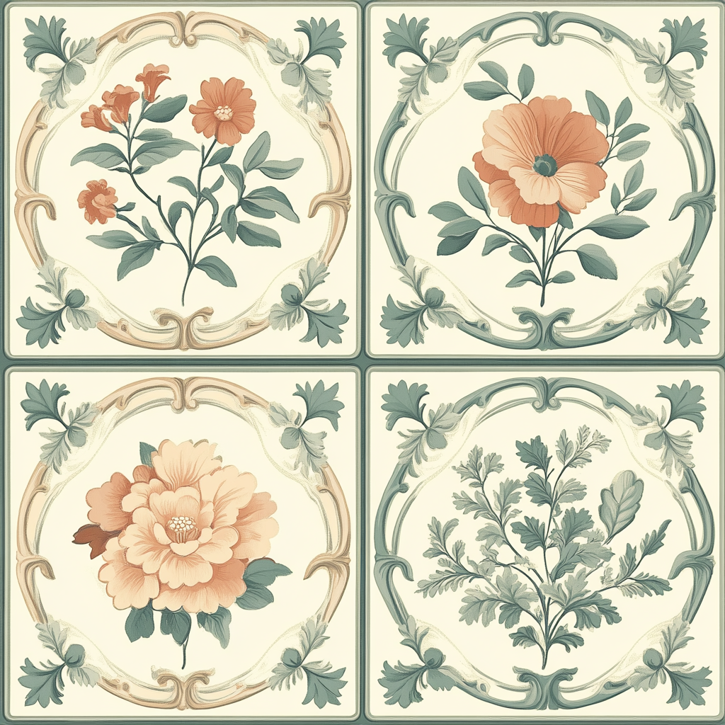 Alphonse Mucha Inspired Seasonal Whorl painting number kit