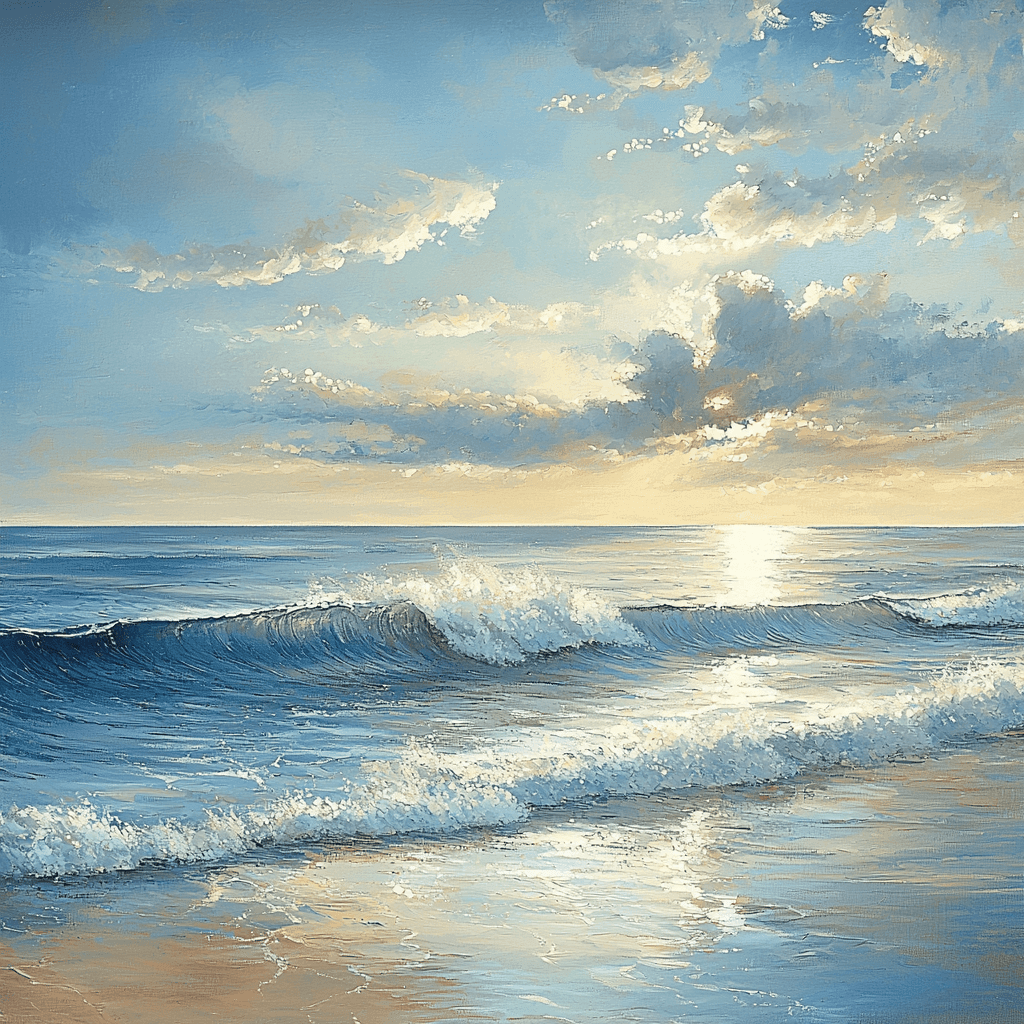J.M.W. Turner Inspired Timeless Beach Serenity Number Painting