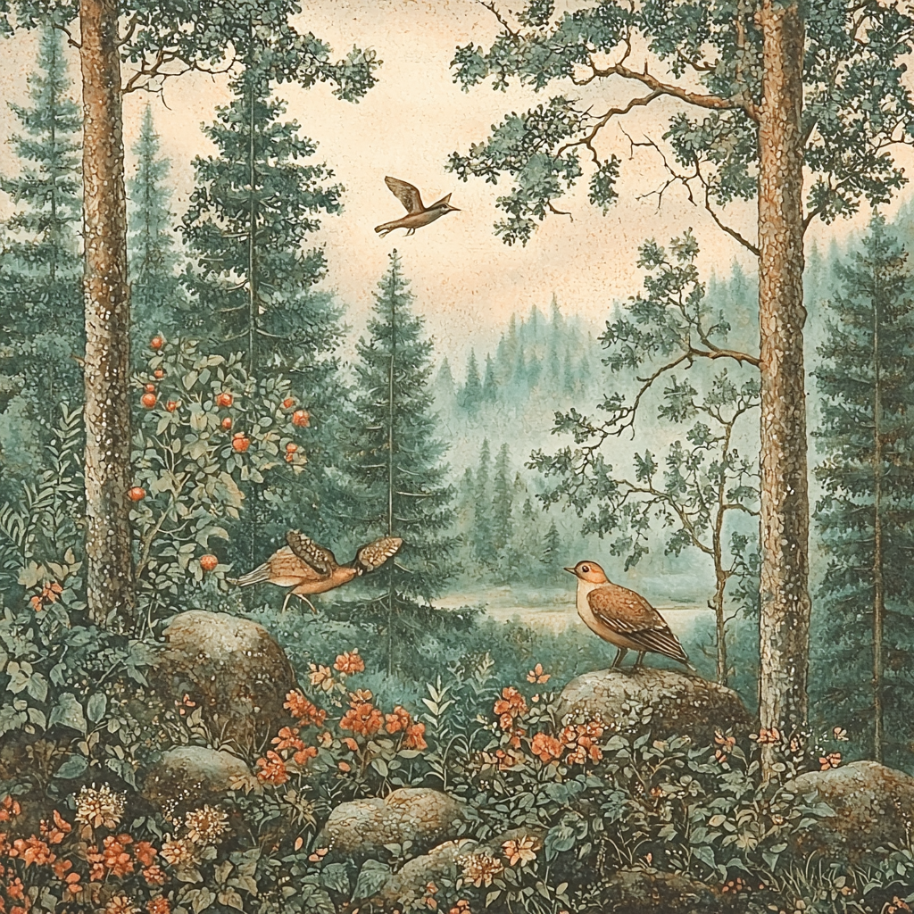 Nandalal Bose Inspired Harmony In Wilderness Painting By Numbers Kit