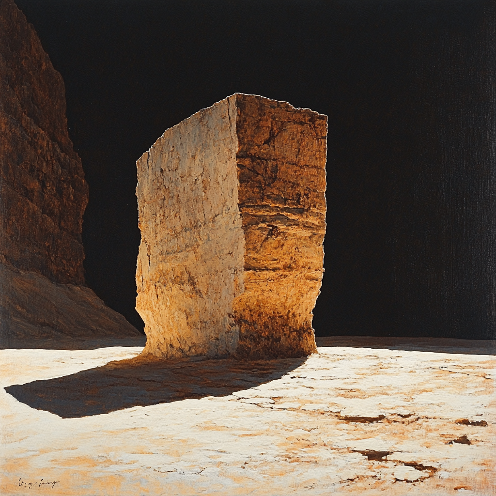 Caravaggio Inspired Desert Rock Formation Paint by numbers art