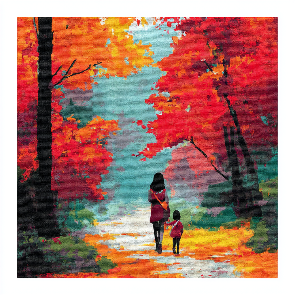 Under The Maple Trees DIY Paint By Numbers