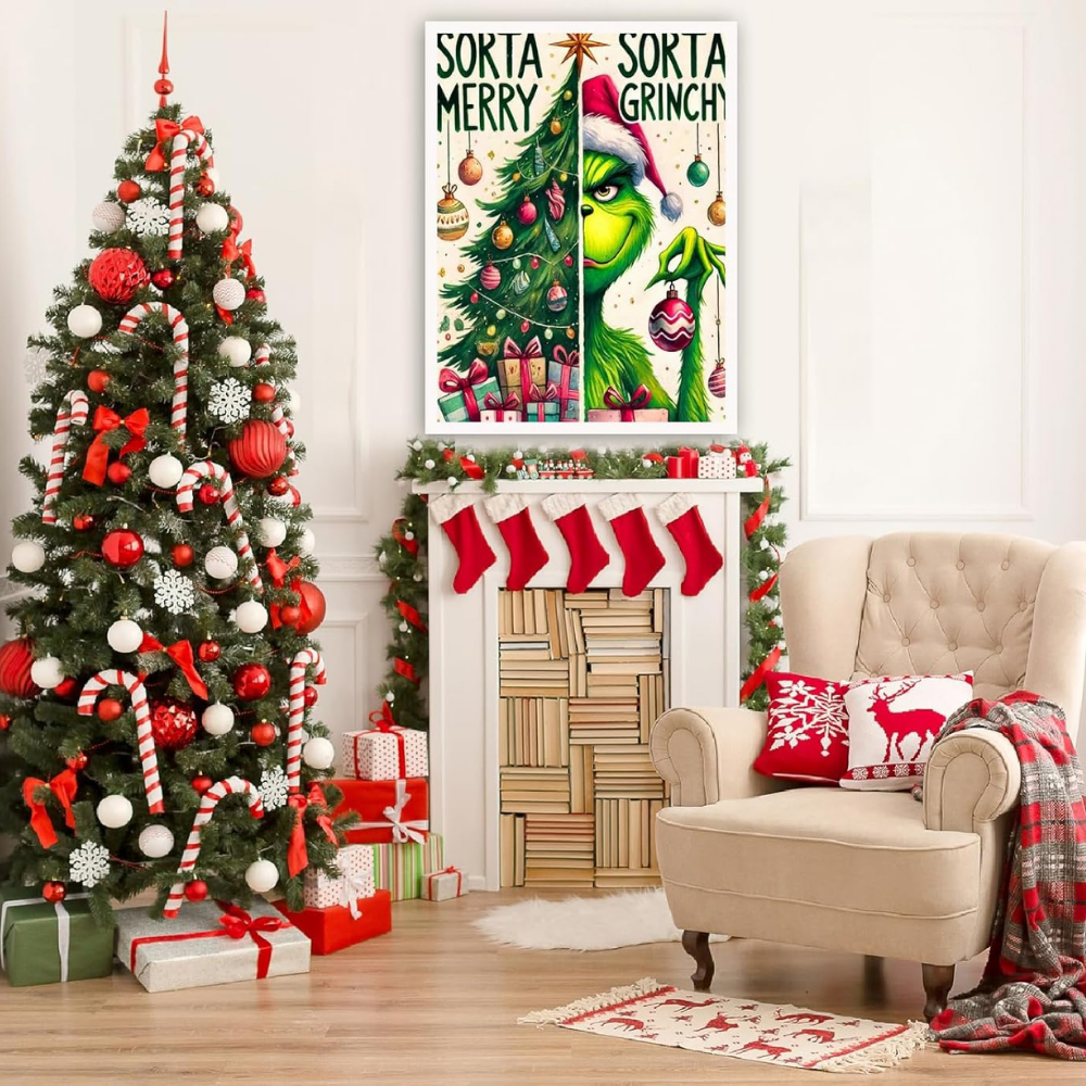 Christmas Winter Paint by Numbers DIY Acrylic Canvas Kit
