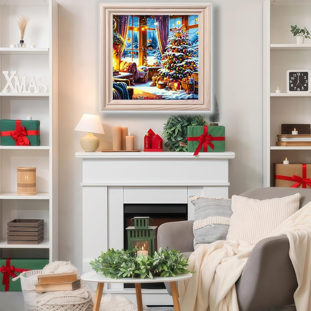 Christmas Tree Paint by Numbers Kit With DIY Canvas Set