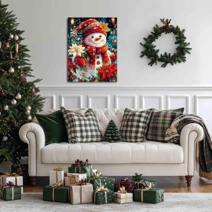 Christmas Paint by Numbers Kit on Canvas DIY Acrylic Painting