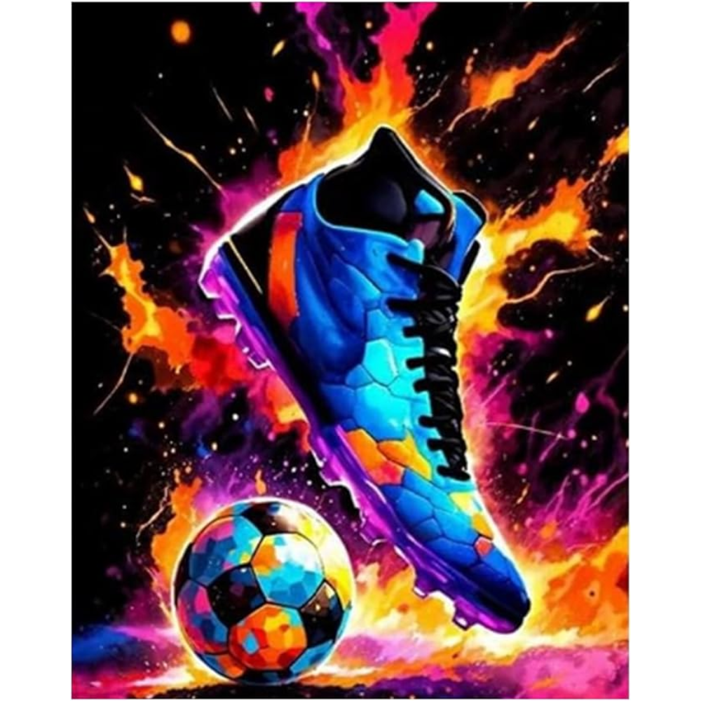 DIY Acrylic Paint by Numbers Kit FIFA2026 Soccer Theme Canvas Painting for Adults