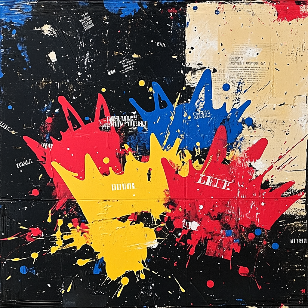Jean-Michel Basquiat Inspired Cosmic Identity DIY paint by numbers