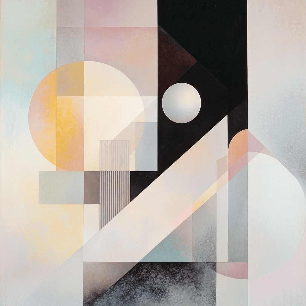 Kazimir Malevich Inspired Ethereal Geometry Numbered Painting Kits