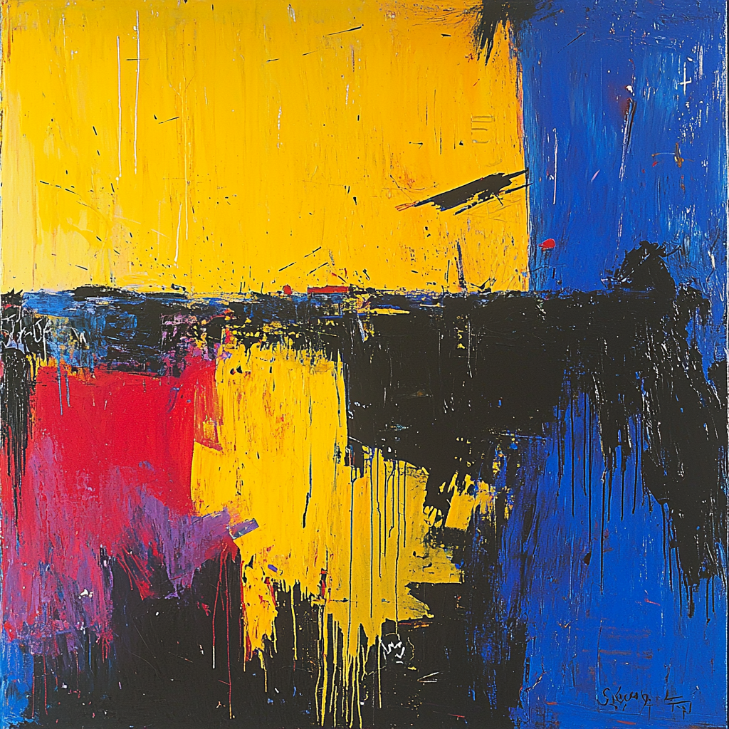 Jean-Michel Basquiat Inspired Metaphorical Landscapes Numbered Painting Kits